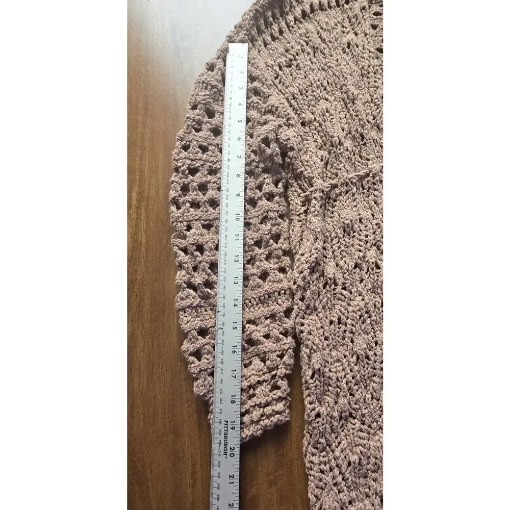 NWT Free People Sweet Talker Long Crochet Cardigan Sz S